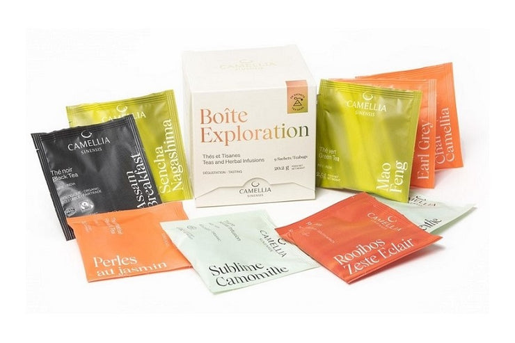 Boîte Exploration (boîte cadeau de 9 sachets de thés et tisanes)